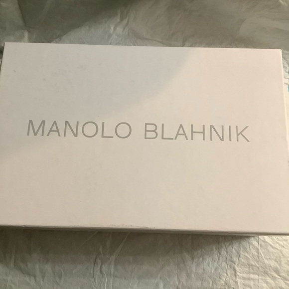 Manolo Blahnik Maysale Red Suede Buckle Mules 70mm Heels Women’s EU-36/US-6 NWB - Picture 14 of 16